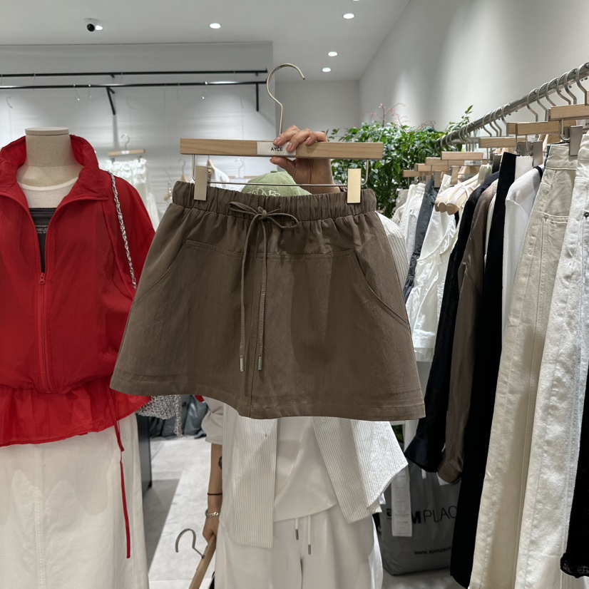 AYCE韓國直郵㊣女裝新品人氣25春夏熱賣推薦時尚休閑短裙綁帶BUTTER-P短裙圖色3