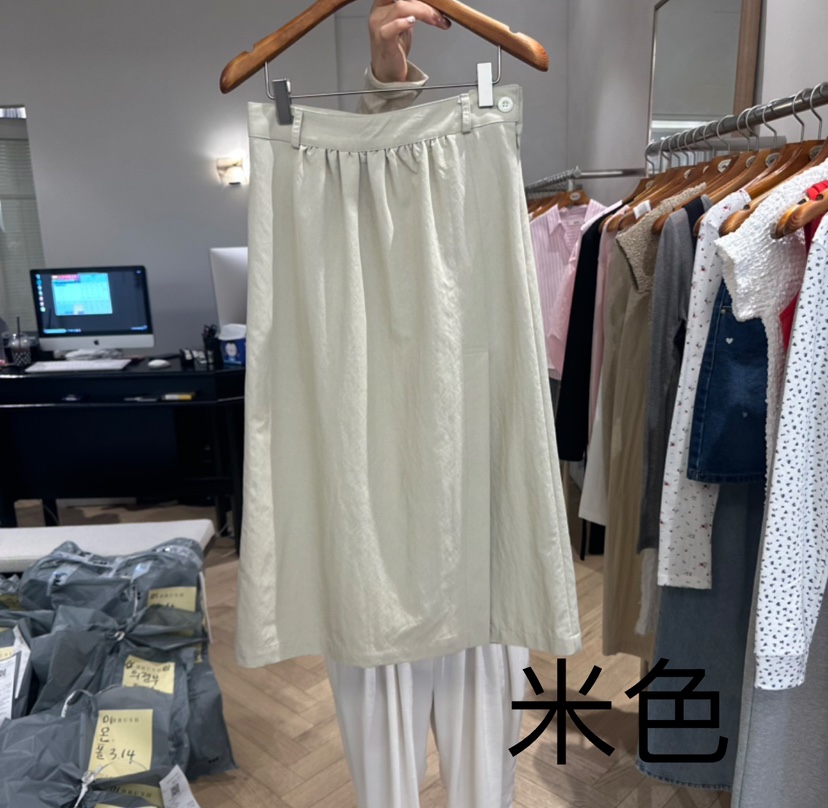 BRUSH-P韓國直郵㊣東大門實拍女裝新品休閑熱賣長裙不含腰帶BRUSH-P長裙圖色3