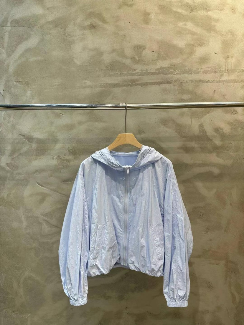SIMPLE PARK/WMSTORY直郵韓國代購㊣女裝新品25春夏夾克蕾絲連帽SIMPLE PARK/WMSTORY夾克圖色2