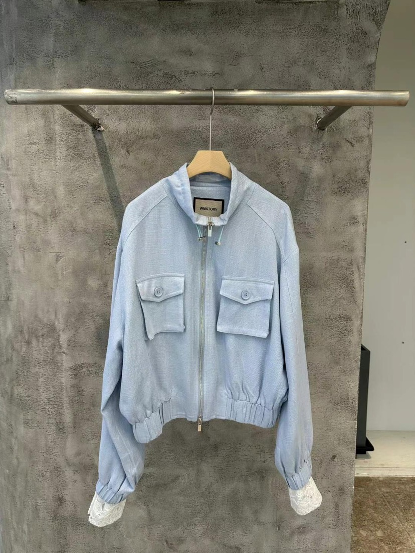 SIMPLE PARK/WMSTORY韓國直郵㊣東大門實拍女裝新品25春夏夾克口袋SIMPLE PARK/WMSTORY夾克圖色3
