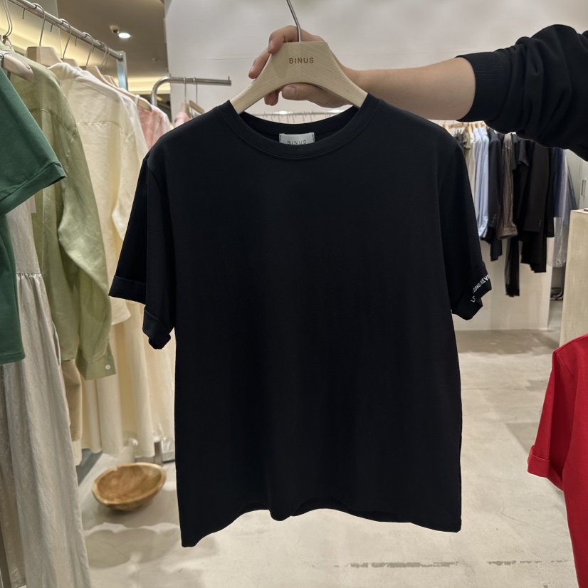 BINUS韓國㊣直郵東大門代購女裝新款推薦人氣休閑熱賣時尚T恤BINUST恤圖色3