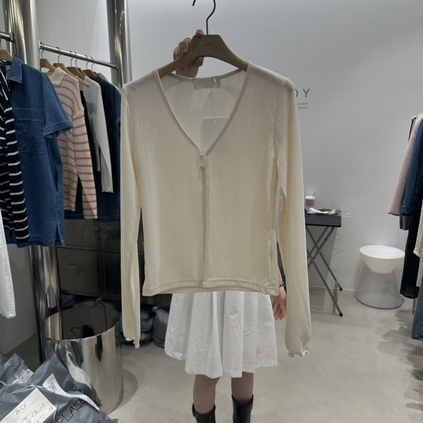 AHOY直郵韓國代購㊣女裝新款熱賣25春夏推薦休閑針織衫開衫AHOY針織衫