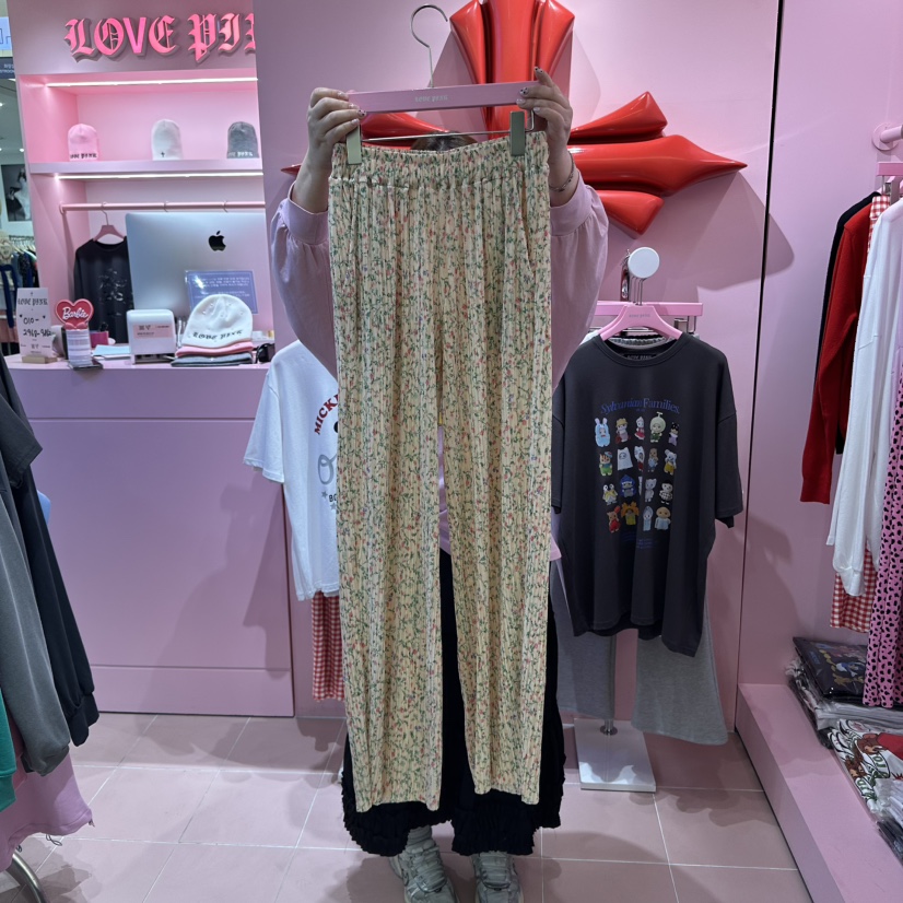 LOVE PINK韓國㊣直郵東大門代購女裝新款25春夏熱賣休閑褲LOVE PINK休閑褲