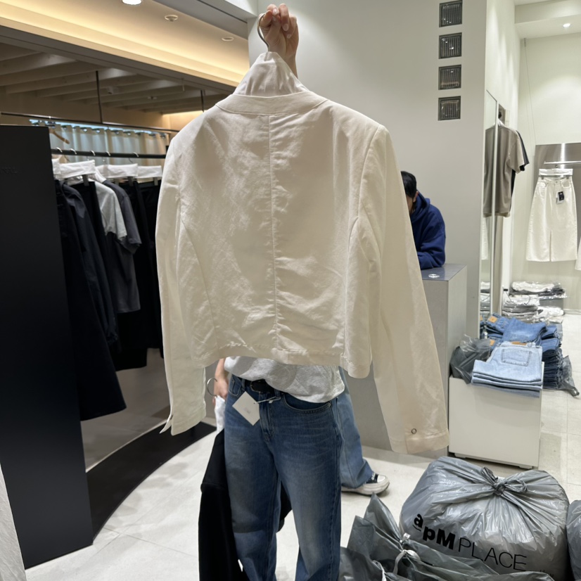 ARTISANAL直郵韓國代購㊣女裝新款時尚人氣25春夏休閑夾克亞麻ARTISANAL夾克