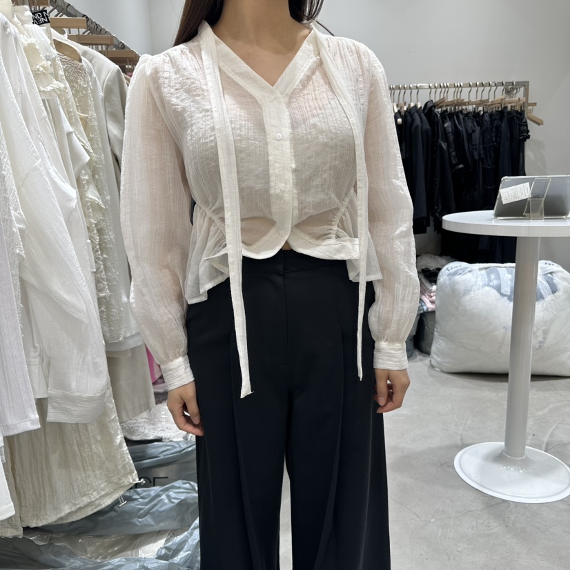 RE STYLE-Q韓國直郵㊣女裝新款時尚休閑人氣推薦襯衫蕾絲衫RE STYLE襯衫/蕾絲衫