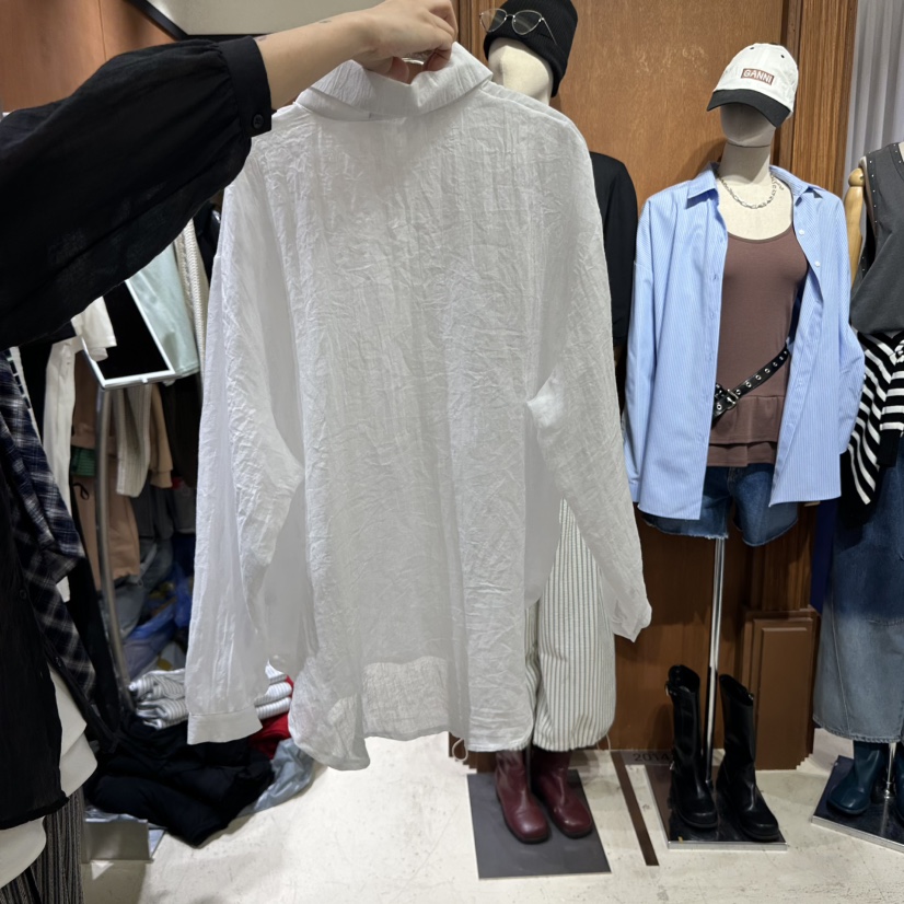 AMOUR韓國㊣直郵東大門代購女裝新款25春夏人氣休閑襯衫蕾絲衫AMOUR襯衫/蕾絲衫
