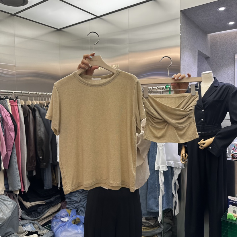 BABYTOUCH直郵韓國代購㊣女裝新品推薦休閑25春夏套裝兩件套套裝BABYTOUCH套裝圖色1