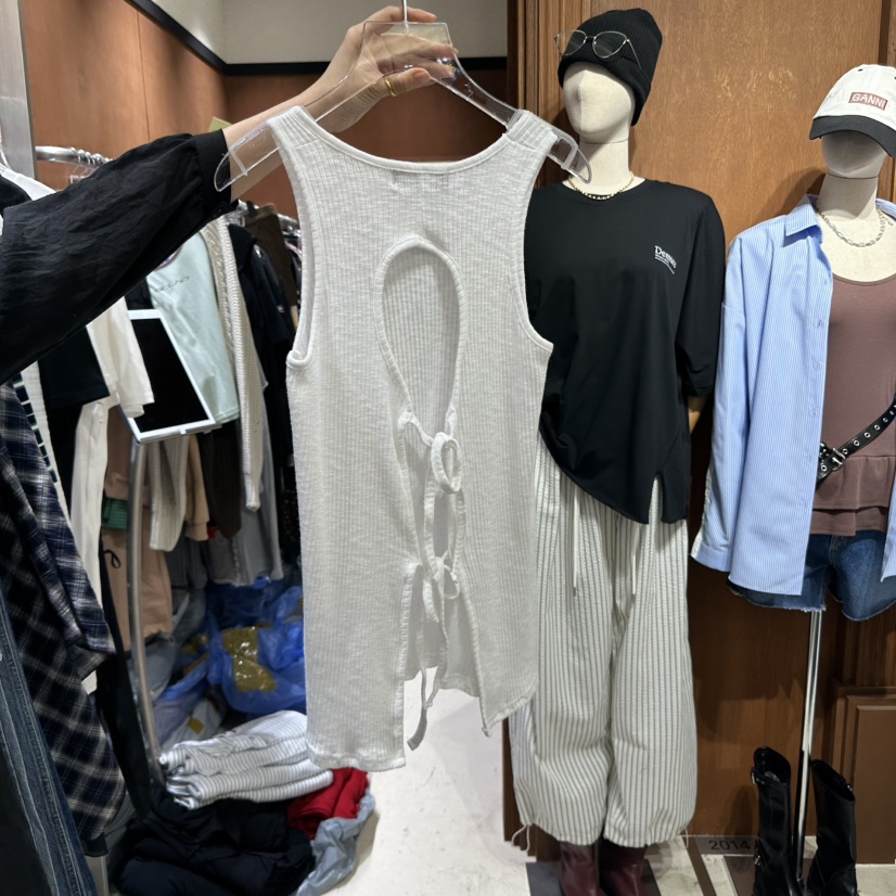AMOUR韓國直郵㊣東大門實拍女裝新款25春夏人氣休閑吊帶背心AMOUR吊帶/背心