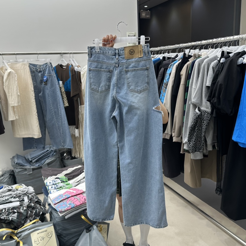 INTHEEND直郵韓國代購㊣女裝新款熱賣25春夏休閑人氣牛仔褲INTHEEND牛仔褲