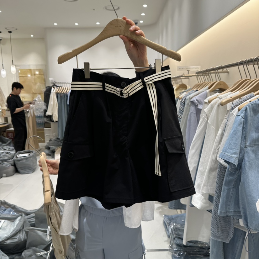 BLUEI-D直郵韓國代購㊣女裝新款25春夏休閑時尚短褲不含腰帶Blue i-d短褲圖色3