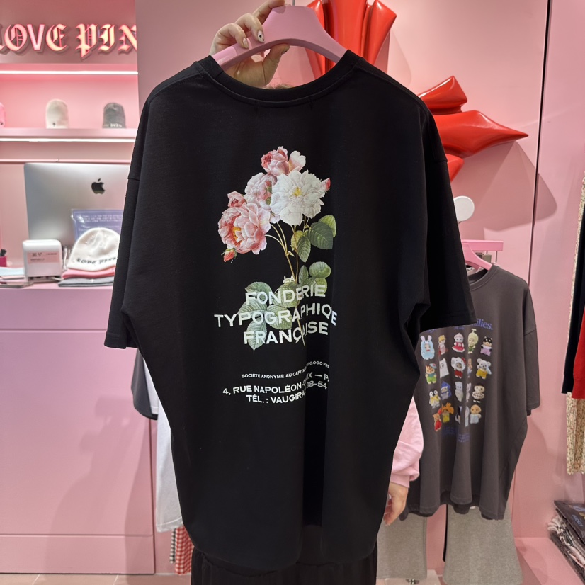 LOVE PINK韓國直郵㊣女裝新款推薦休閑人氣時尚熱賣25春夏T恤LOVE PINKT恤圖色2