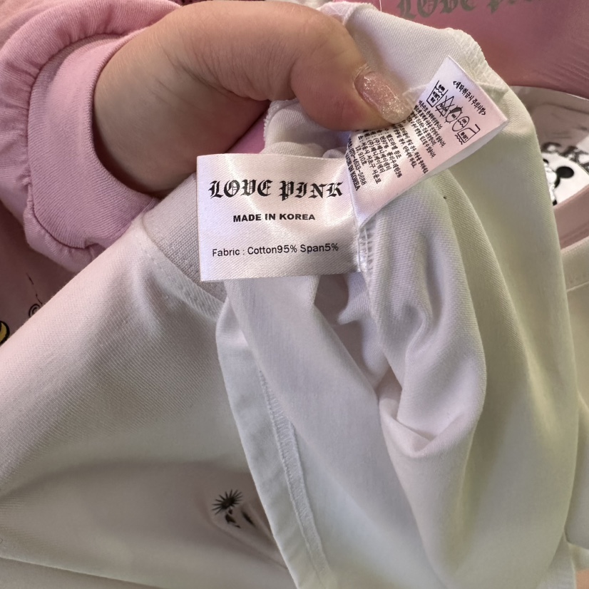 LOVE PINK韓國㊣直郵東大門代購女裝新品休閑25春夏推薦T恤鴨LOVE PINKT恤
