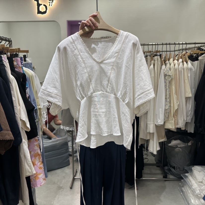 BISHOP韓國直郵㊣女裝新品人氣休閑熱賣時尚推薦襯衫蕾絲衫b#/BISHOP襯衫/蕾絲衫圖色2
