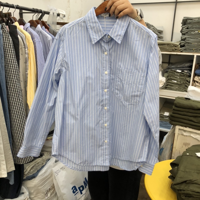 DELI JENNY韓國直郵㊣女裝新品人氣推薦熱賣時尚襯衫蕾絲衫THERE襯衫/蕾絲衫