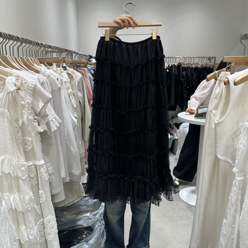 RE STYLE-Q韓國直郵㊣東大門實拍女裝新品人氣休閑長裙亞麻RE STYLE長裙