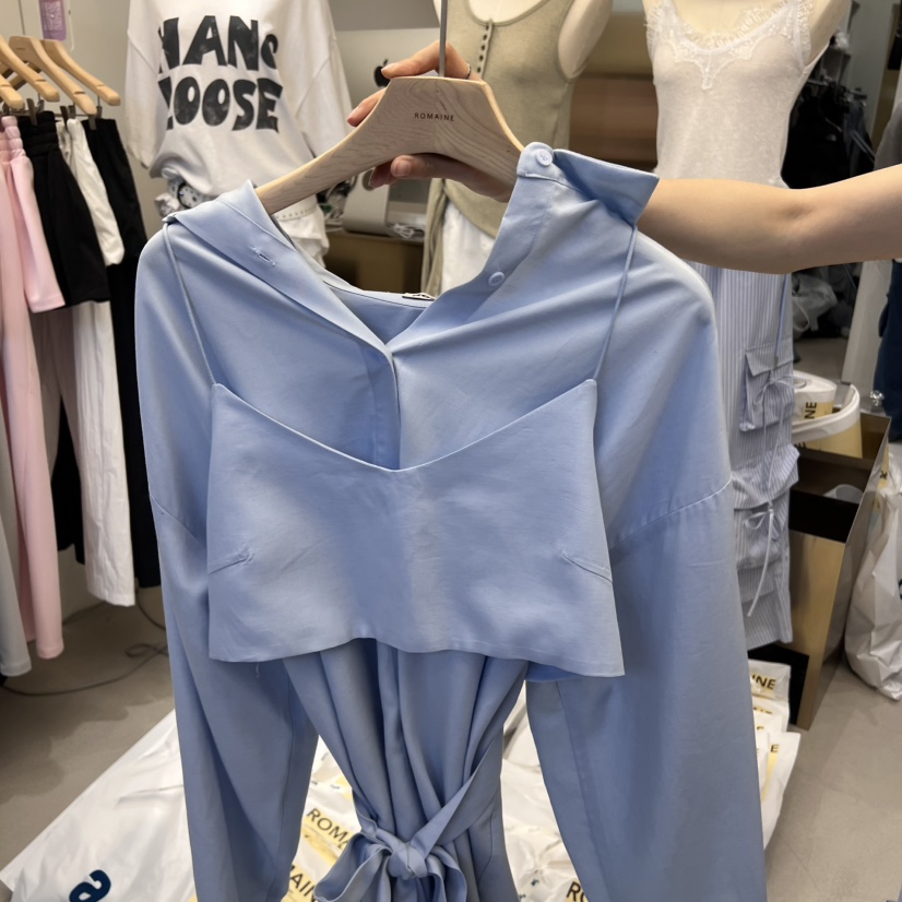 ROMAINE直郵韓國代購㊣女裝新款推薦時尚吊帶背心不含內搭亞麻ROMAINE吊帶/背心圖色2
