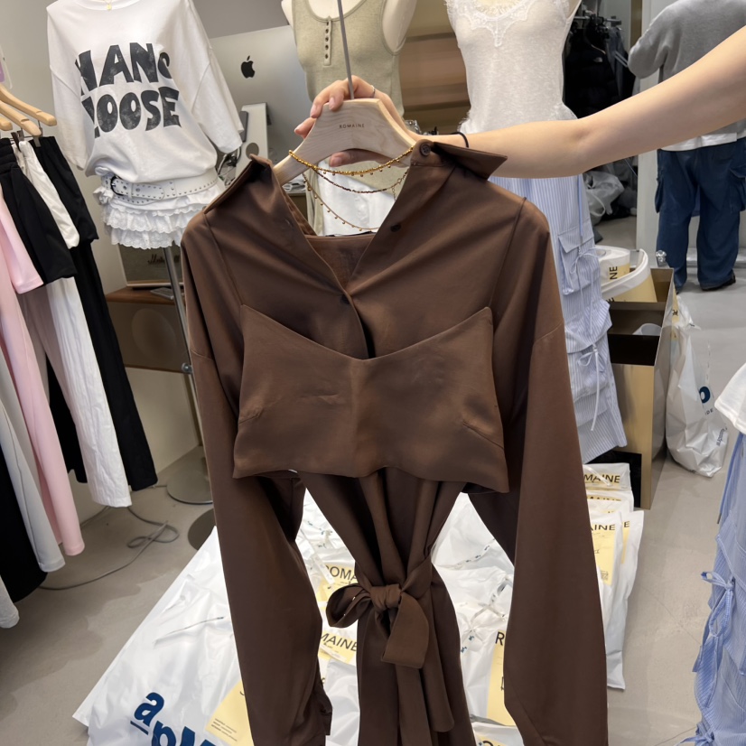 ROMAINE直郵韓國代購㊣女裝新款推薦時尚吊帶背心不含內搭亞麻ROMAINE吊帶/背心圖色4