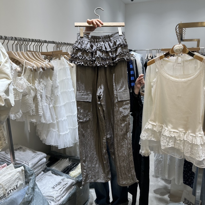 RE STYLE-Q韓國直郵㊣女裝新款時尚推薦人氣休閑褲工裝褲RE STYLE休閑褲