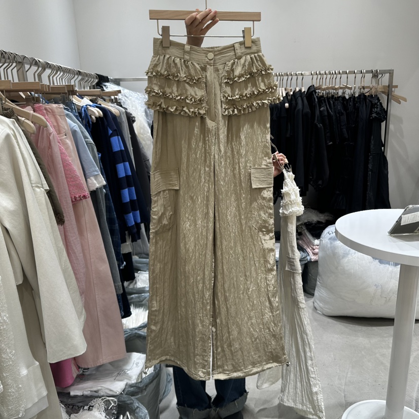 RE STYLE-Q韓國直郵㊣女裝新款時尚推薦人氣休閑褲工裝褲RE STYLE休閑褲圖色3