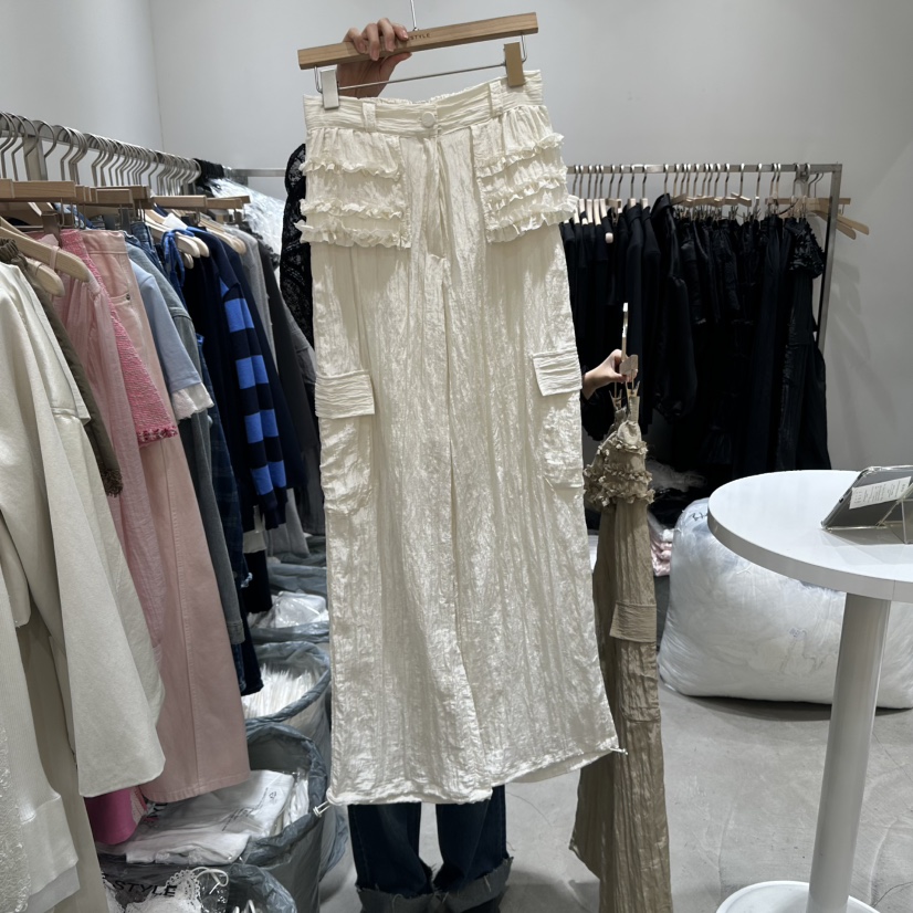 RE STYLE-Q韓國直郵㊣女裝新款時尚推薦人氣休閑褲工裝褲RE STYLE休閑褲圖色4