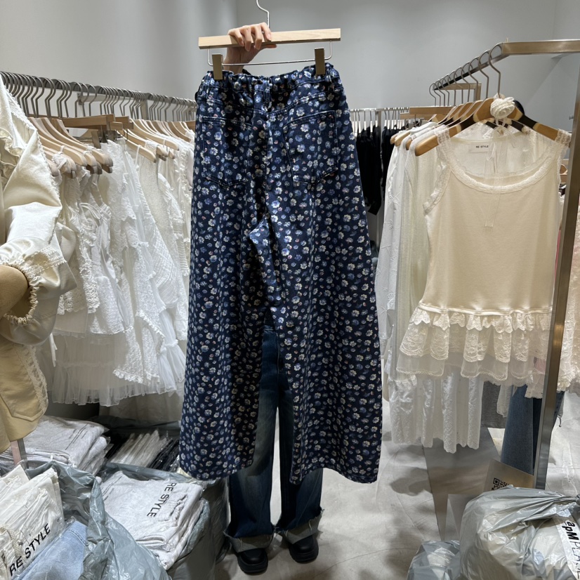 RE STYLE-Q直郵韓國代購㊣女裝新品25春夏熱賣休閑休閑褲RE STYLE休閑褲