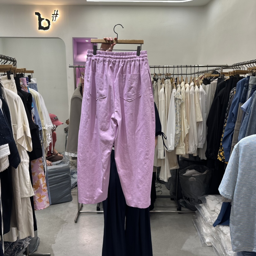 BISHOP韓國直郵㊣東大門實拍女裝新款休閑時尚推薦25春夏休閑褲b#/BISHOP休閑褲