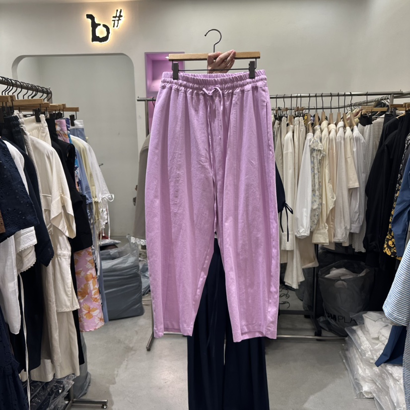 BISHOP韓國直郵㊣東大門實拍女裝新款休閑時尚推薦25春夏休閑褲b#/BISHOP休閑褲圖色3