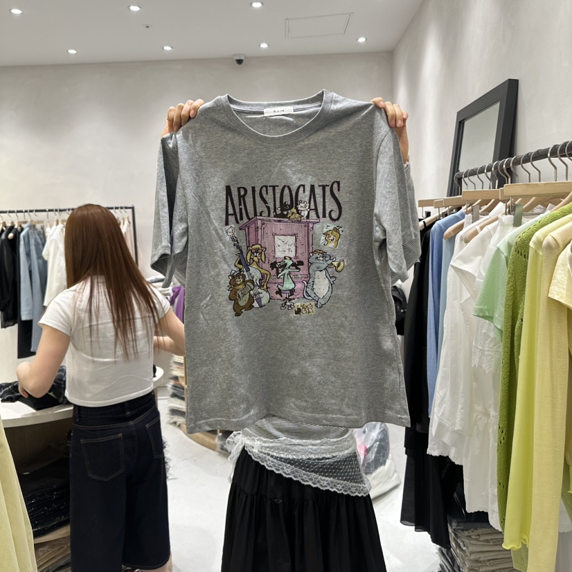 AURA韓國直郵㊣東大門實拍女裝新款25春夏人氣推薦休閑時尚T恤Au raT恤圖色2