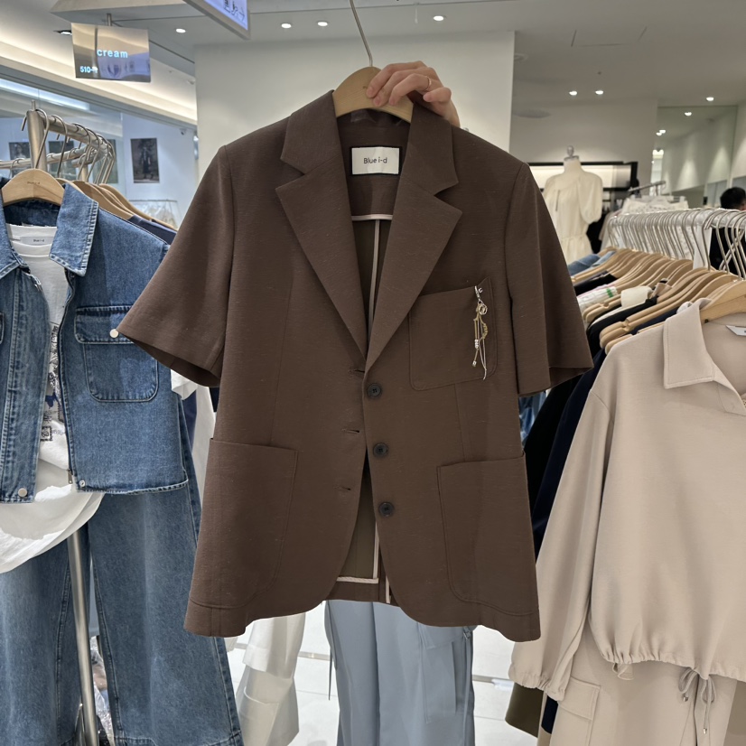 BLUEI-D直郵韓國代購㊣女裝新品推薦25春夏人氣熱賣休閑夾克Blue i-d夾克圖色2