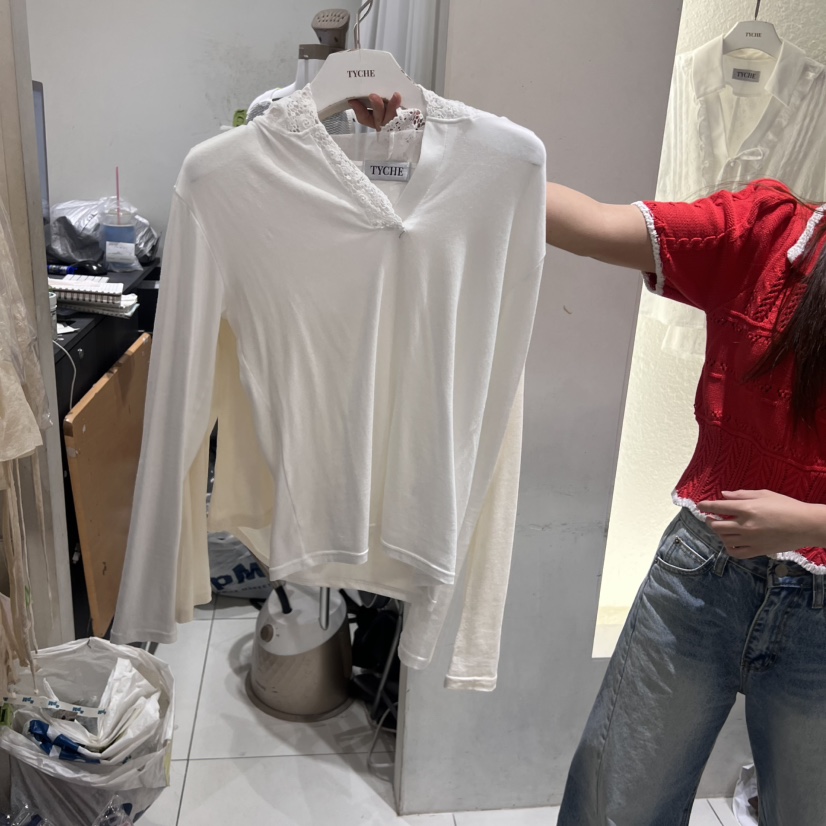 TYCHE直郵韓國代購㊣女裝新品25春夏推薦熱賣休閑人氣長袖T恤TYCHE長袖T恤圖色2