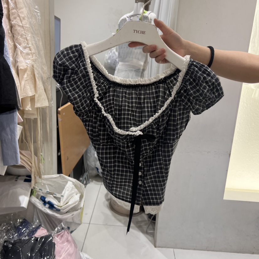 TYCHE直郵韓國代購㊣女裝新款休閑人氣25春夏時尚襯衫蕾絲衫TYCHE襯衫/蕾絲衫圖色3