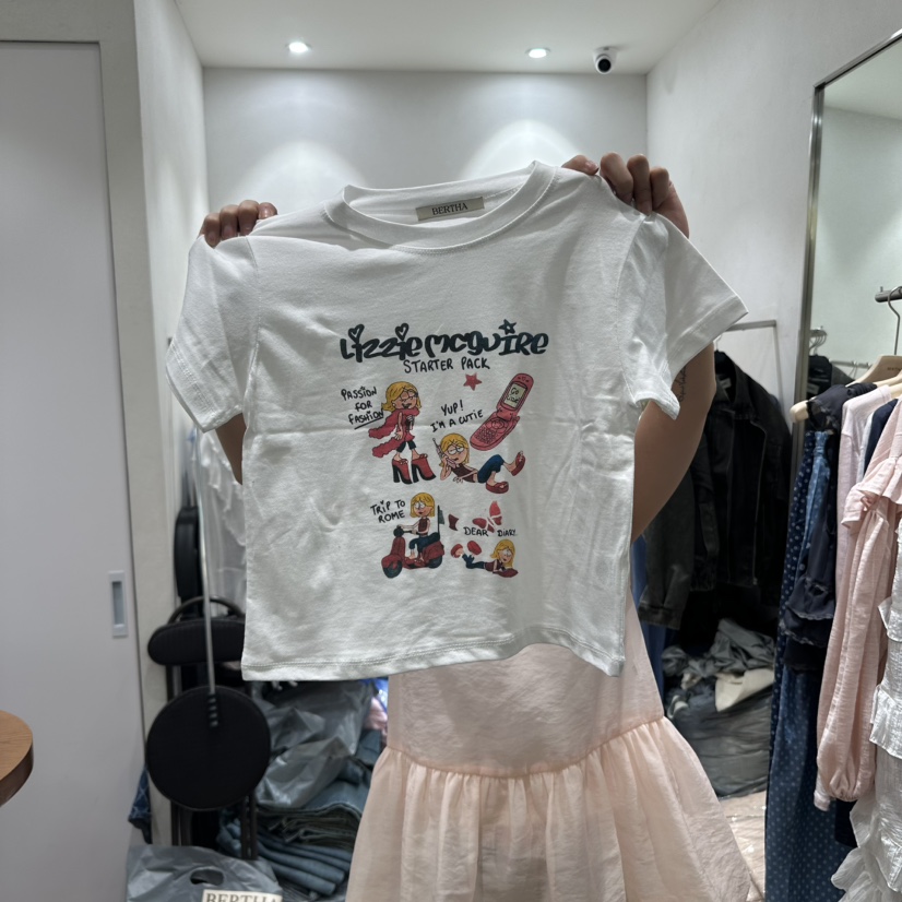 BERTHA韓國直郵㊣女裝新款熱賣推薦人氣時尚25春夏休閑T恤BERTHAT恤圖色2