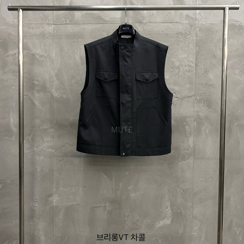 MUTE-P韓國㊣直郵東大門代購女裝新品推薦熱賣人氣休閑馬甲MUTE馬甲圖色2