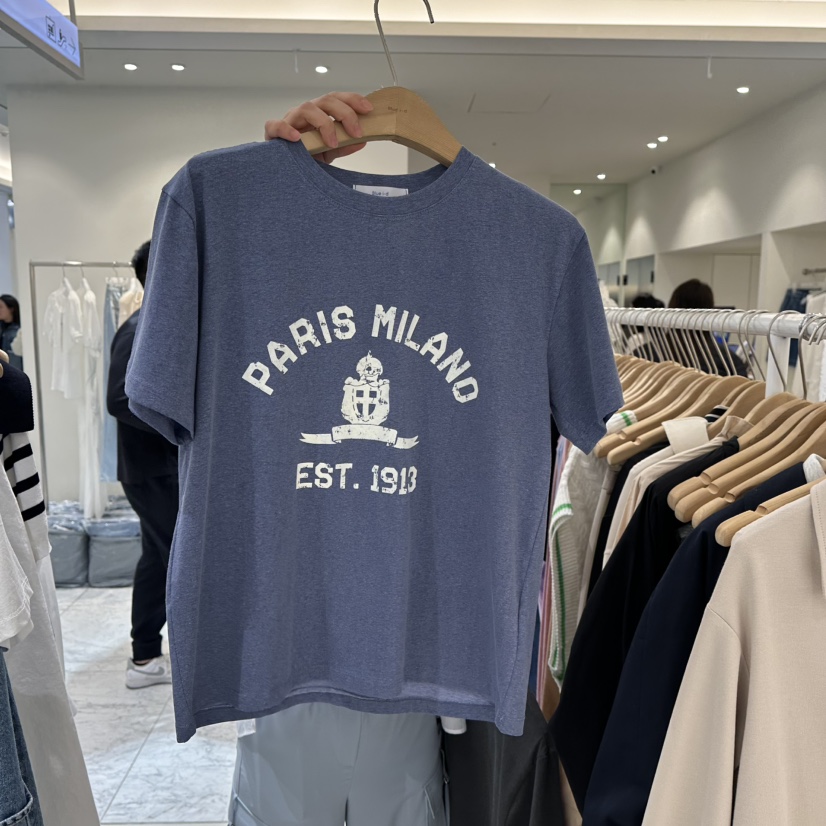 BLUEI-D直郵韓國代購㊣女裝新款休閑時尚熱賣人氣推薦25春夏T恤Blue i-dT恤圖色3