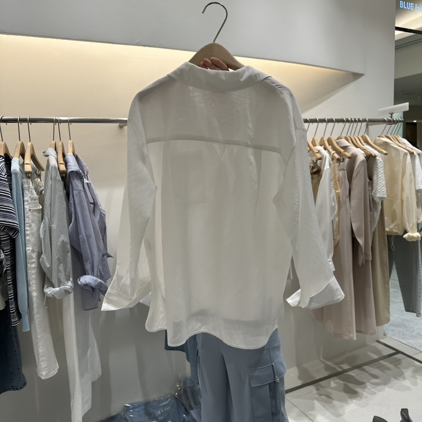 BLUEI-D韓國直郵㊣東大門實拍女裝新款25春夏人氣襯衫蕾絲衫Blue i-d襯衫/蕾絲衫