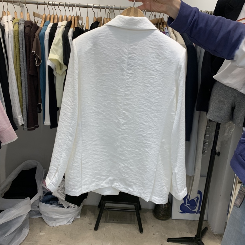 DUPLO直郵韓國代購㊣女裝新品熱賣推薦25春夏夾克不含內搭亞麻DUPLO夾克