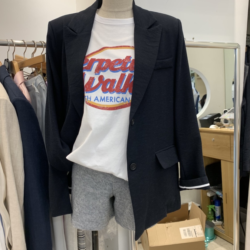 DUPLO直郵韓國代購㊣女裝新品熱賣推薦25春夏夾克不含內搭亞麻DUPLO夾克圖色2