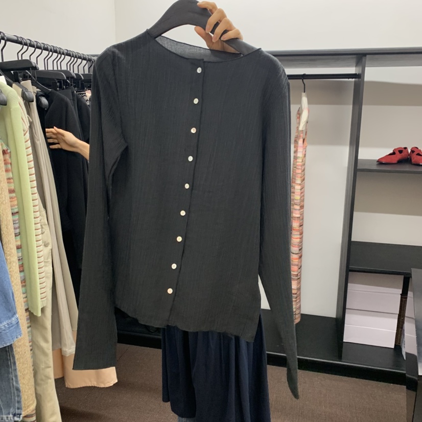 UNANSWERED-MYSTERY韓國㊣直郵東大門代購女裝新品人氣長袖T恤UNANSWERED/MYSTERY長袖T恤圖色2