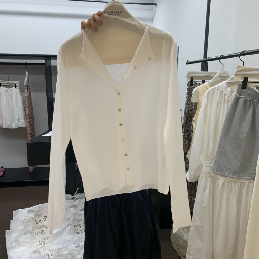 UNANSWERED-MYSTERY韓國㊣直郵東大門代購女裝新品人氣長袖T恤UNANSWERED/MYSTERY長袖T恤圖色4