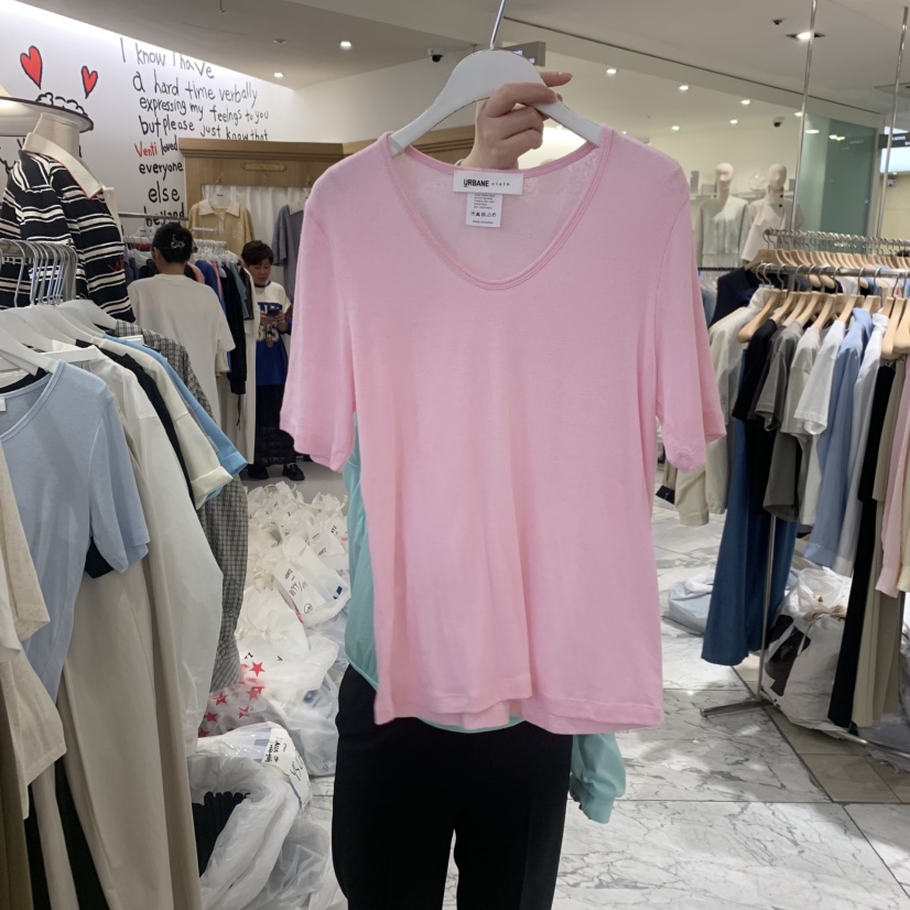 URBANE cloth韓國直郵㊣女裝新款人氣時尚休閑熱賣25春夏T恤URBANE clothT恤圖色3