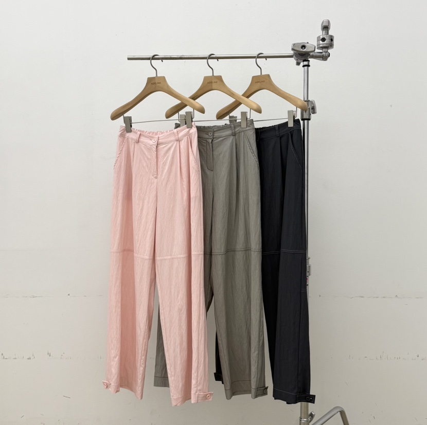 ADELINE韓國㊣直郵東大門代購女裝新品25春夏時尚休閑休閑褲ADELINE休閑褲