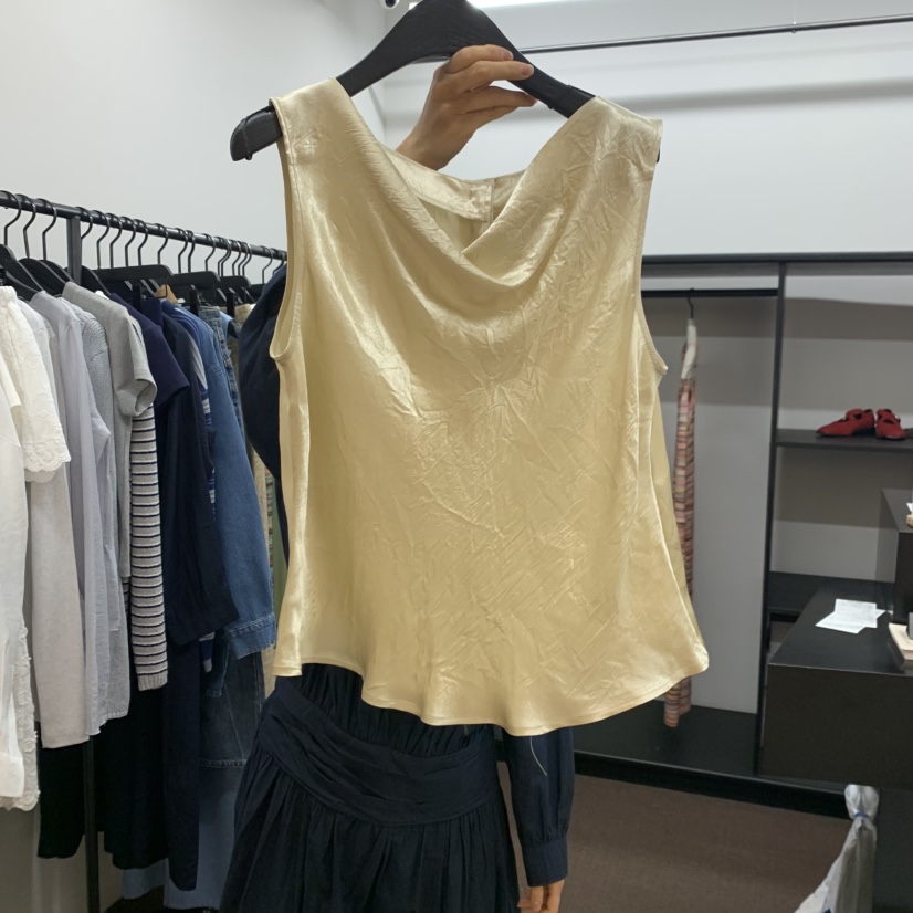 UNANSWERED-MYSTERY韓國㊣直郵東大門代購女裝新款熱賣吊帶背心緞面UNANSWERED/MYSTERY吊帶/背心