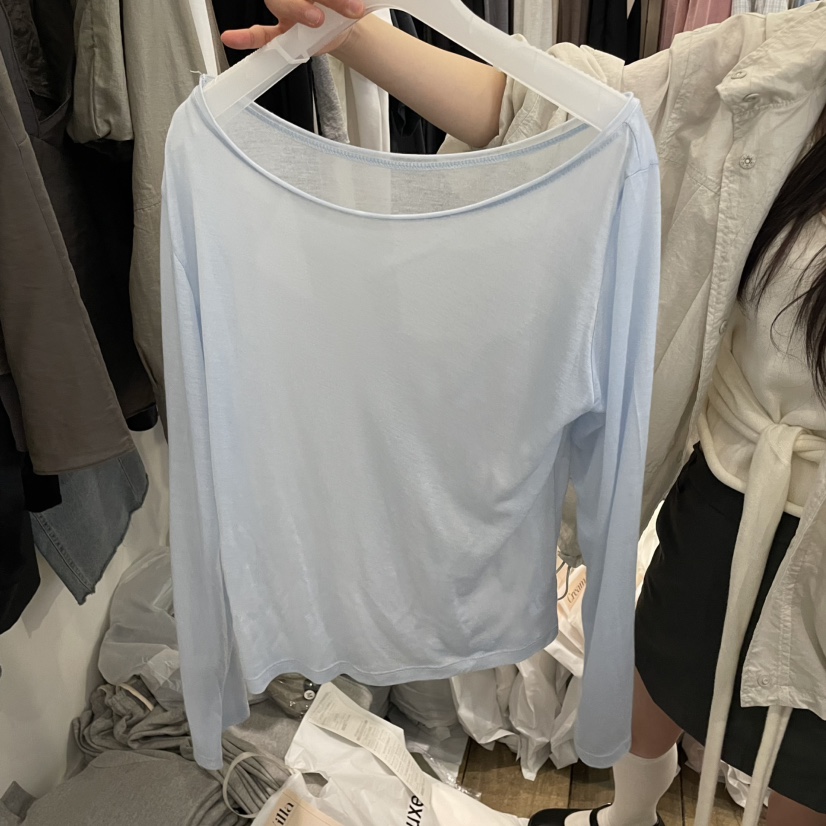 CREAM VILLA韓國㊣直郵東大門代購女裝新品推薦長袖T恤鵝CREAMVILLA長袖T恤