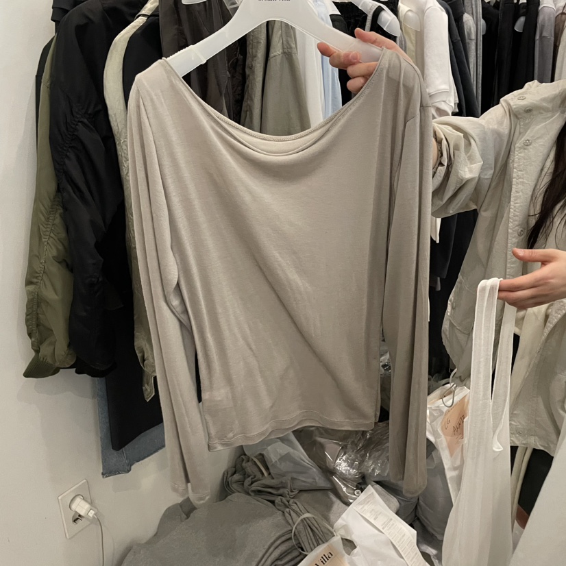 CREAM VILLA韓國㊣直郵東大門代購女裝新品推薦長袖T恤鵝CREAMVILLA長袖T恤圖色4