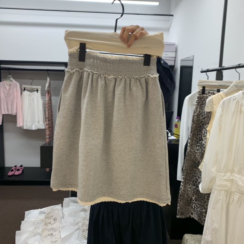 UNANSWERED-MYSTERY韓國㊣直郵東大門代購女裝新款25春夏短裙蕾絲UNANSWERED/MYSTERY短裙