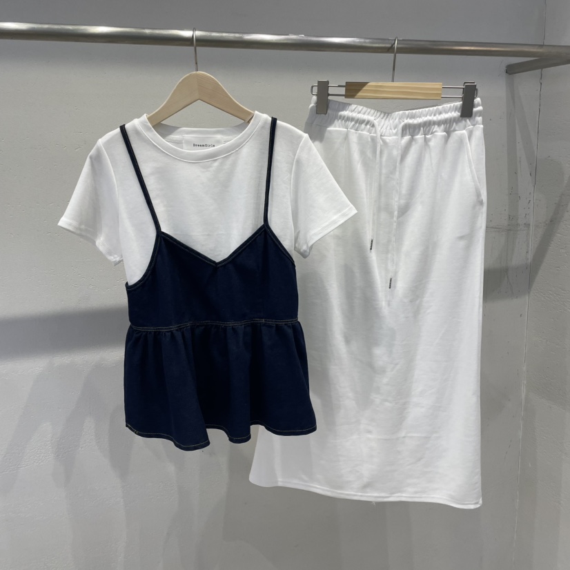 空韓國㊣直郵東大門代購女裝新品休閑熱賣25春夏套裝三件套HOT ISSUE套裝圖色2