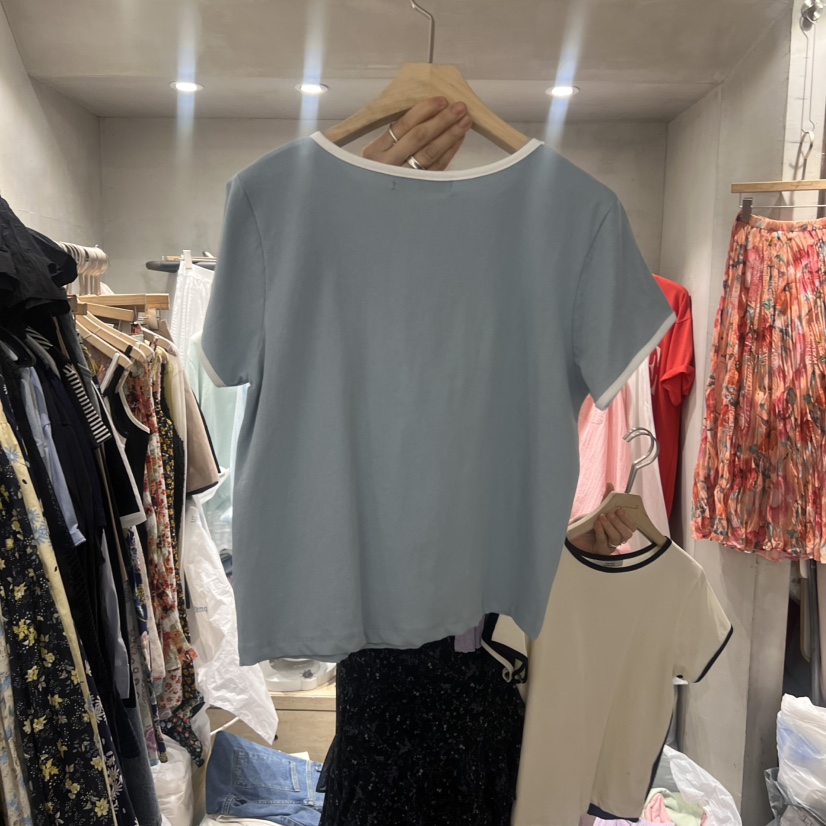 LOGROAD韓國直郵㊣東大門實拍女裝新款時尚推薦熱賣25春夏T恤LOG ROADT恤