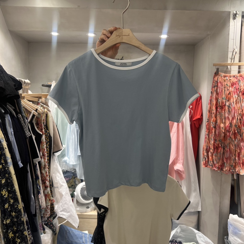 LOGROAD韓國直郵㊣東大門實拍女裝新款時尚推薦熱賣25春夏T恤LOG ROADT恤圖色1