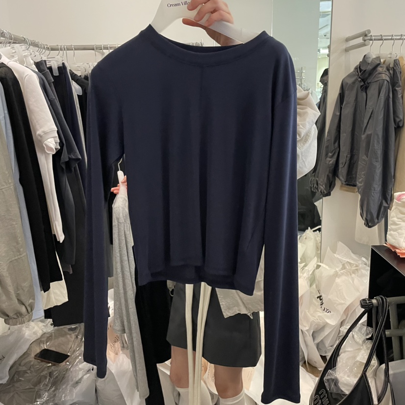 CREAM VILLA韓國直郵㊣女裝新款時尚長袖T恤CREAMVILLA長袖T恤圖色2