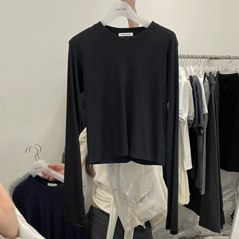 CREAM VILLA韓國直郵㊣女裝新款時尚長袖T恤CREAMVILLA長袖T恤圖色3